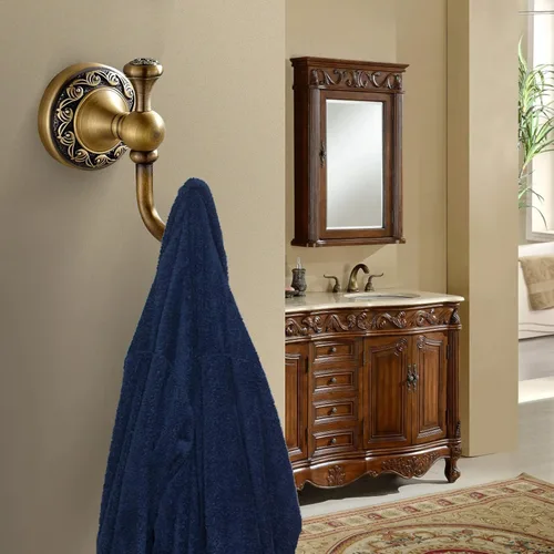 Vista 6 de Leyden Jabonera de ducha,Gancho de toalla de latón antiguo,Ganchos para bata de baño,Hardware de baño de montaje en pared