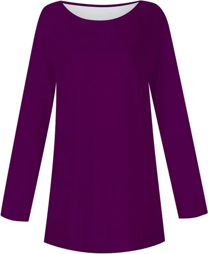 Vista 4 de FlekmanArt Atuendos de otoño para mujer con estampado de cuello redondo, sin botones, manga larga, cómodas, elegantes, sudaderas para ocultar