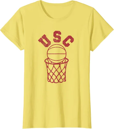 Vista 16 de USC USC Basketball Trojans - Camiseta de aro estilo retro de los años 80