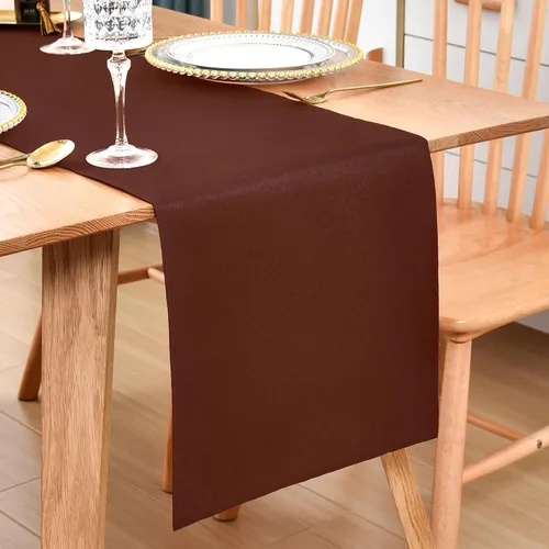 Vista 9 de Camino de Mesa Beige Estilo Granja Caminos de Mesa Pequeños Cortos de 36 Pulgadas Camino de Mesa de Centro para Cómoda Sala de Estar Dormitorio
