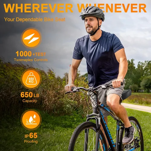 Vista 7 de Bike Seat Noseless Wide Comfort Men Women Bicycle Saddle for Peloton, Ebike