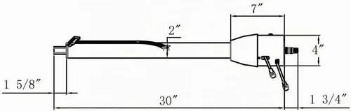 Vista 5 de X-AVION GM - Columna de dirección de acero inoxidable cromado de 30 pulgadas, estilo manual, universal para automóviles GM