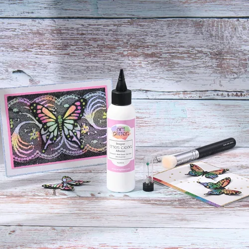 Vista 4 de Art Institute Glitter Designer Dries Clear Glue, 4oz with Metal Tip & Pin