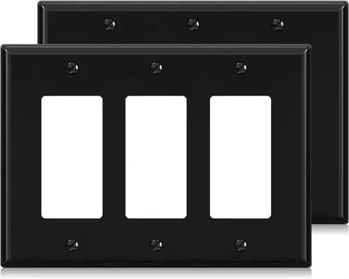 Vista 22 de ELEGRP Placa de pared decorativa para receptáculo, cubiertas decorativas de 1 gang de tamaño mediano, placas frontales de policarbonato irrompibles