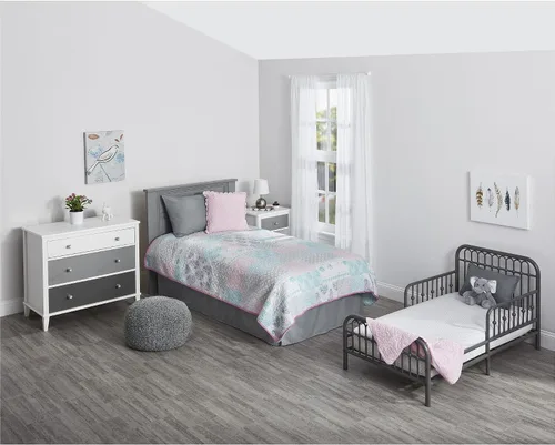 Vista 10 de Little Seeds Monarch Ivy - Cama infantil de metal, color gris grafito