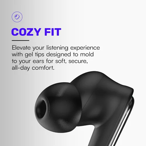 Vista 4 de Auriculares Raycon Pro inalámbricos Bluetooth con cancelación activa de ruido híbrida, modo de consciencia, 40 horas de batería, 6 micrófonos