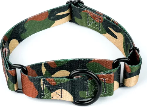 Vista 8 de Country Brook Petz - Collar de perro Martingala de camuflaje azul con diseño de camuflaje y diseños resistentes (1/2 pulgada, 2XS)