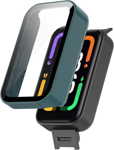 Vista 8 de Senter - Funda protectora de pantalla de vidrio templado integrado compatible con Redmi Smart Band Pro, carcasa rígida de policarbonato ultrafina 6