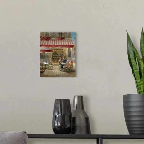 Vista 3 de CANVAS ON DEMAND Lienzo decorativo para pared de Paris Cafe II por Danhui Nai, contemporáneo, figurativo, tradicional, decoración del hogar