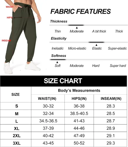 Vista 6 de M MAROAUT Pantalones deportivos para hombre, pantalones deportivos ligeros con bolsillos con cremallera, pantalones de entrenamiento para gimnasio