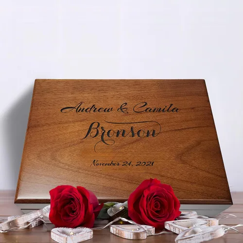 Vista 3 de Wedding Gift Box for Couple, Wedding Keepsake Box, Wedding Memory Box Custom, Memory Box