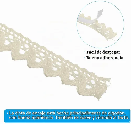 Vista 3 de PATIKIL Cinta de encaje autoadhesiva de 0.6 pulgadas de ancho, 2 yardas, paquete de 3 calcomanías de algodón con ribete washi para manualidades