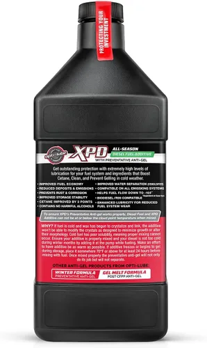 Vista 2 de Opti-Lube XPD aditivo para combustible fórmula diésel: un cuarto de galón rinde hasta 128 galones