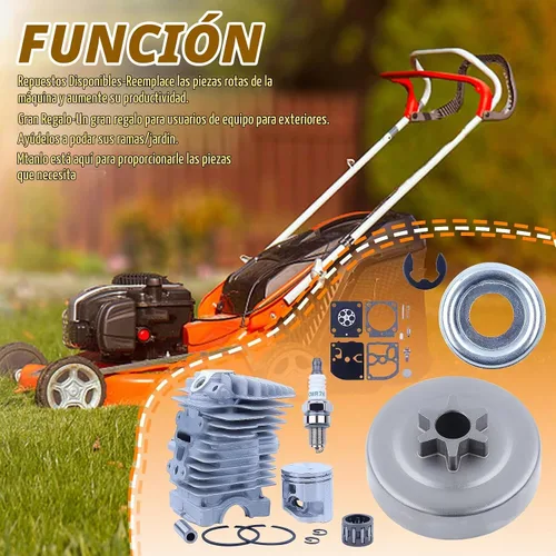 Vista 2 de Kit de rodamientos de reparación de carburador para piñón de pistón de cilindro de diámetro grande de 1.575 in para Stihl MS211 MS181 MS171 MS171C