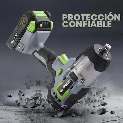Vista 5 de WORKPRO Llave de impacto inalámbrica de 20 V, de 1/2 pulgada, par máximo de 320 pies-libra, batería de iones de litio de 2.0 Ah con cargador rápido