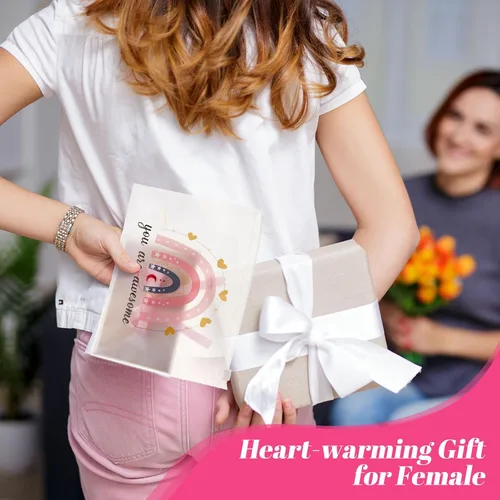 Vista 5 de 100 piezas de regalo inspirador a granel para mujeres, bolsa de cosméticos, bolsa de maquillaje EVA con cremallera para graduación 2026, cumpleaños