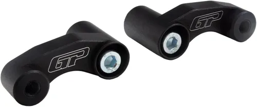 Vista 2 de GP Kompozit Extensores elevadores de espejo negro compatibles con Bajaj Dominar 250 / Dominar 400 2020-2023