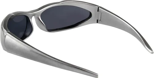 Vista 3 de KENBO Y2K - Gafas de sol futuristas envolventes para hombres y mujeres, ovaladas, modernas, deportivas, grandes