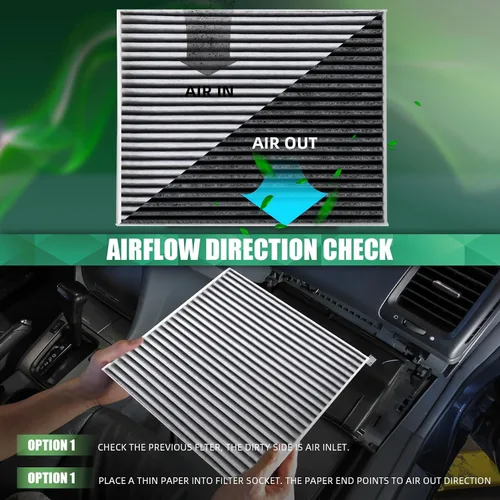 Vista 3 de Filtro de aire de cabina 6021C (CF11176) con carbón activado compatible con Ford Explorer Flex Taurus Police Interceptor Sedan 2011-2019