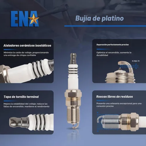 Vista 3 de ENA Bobinas de encendido DG508 y bujías SP479 para 5.4 V8 compatibles con Lincoln Ford Mustang Econoline Excursion Expedition Pickup E150 E250 E350
