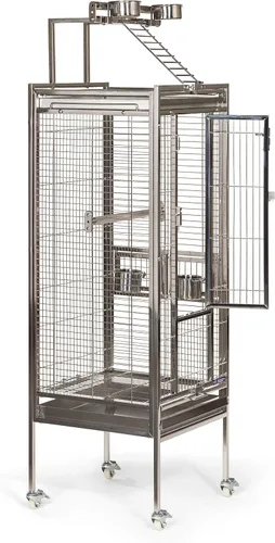 Vista 4 de Prevue Pet Products Pequeña jaula para pájaros de acero inoxidable