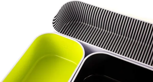 Vista 6 de Organizador de cajones Seattle Three by Three Deep 2" food-safe colorful metal bins; soft non-scratch base; kitchen, vanity, bathroom & office