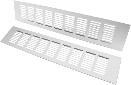 Vista 10 de 2 PCS Rejilla de Ventilación, TTZEZE Rejilla de Ventilación de Aleación de Aluminio Resistente Rectangular de Metal con Listones Cubierta