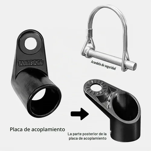 Vista 2 de MOSHAY Acoplador de remolque de bicicleta mejorado Codo en ángulo para empeine y remolques de bicicleta Schwinn