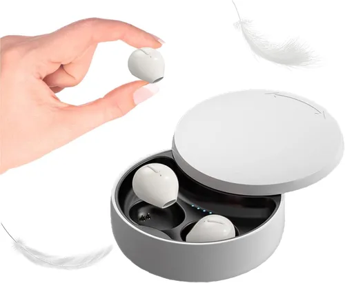 Vista 10 de Auriculares invisibles para dormir, auriculares Bluetooth más pequeños, mini auriculares inalámbricos discretos, auriculares Bluetooth pequeños