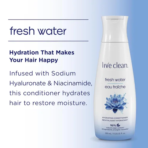 Vista 5 de Live Clean Acondicionador, agua fresca hidratante, 12 onzas