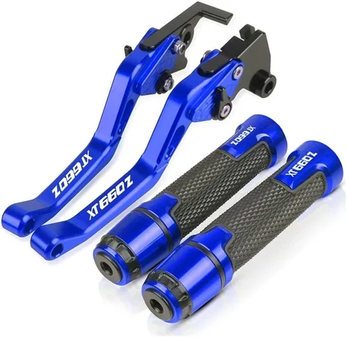 Vista 12 de DOUKI for Yam&ha XT660Z XT660 Z X R 2004-2017 2016 2015 2014 Motorcycle Handlebar Adjustable Brake Clutch Levers Grips Handle Lever (Color : Black)