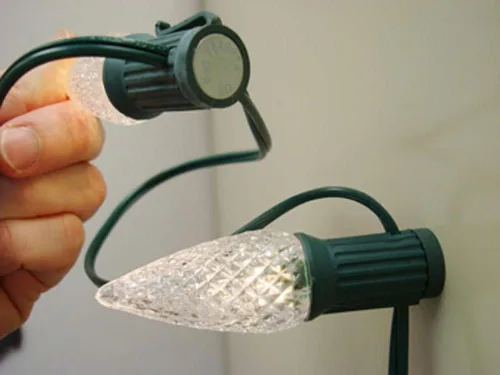 Vista 8 de Novelty Lights Carrete de luz C9, cuerda magnética de Navidad para exteriores, cable verde, espacio de 6 pulgadas, para superficies de acero