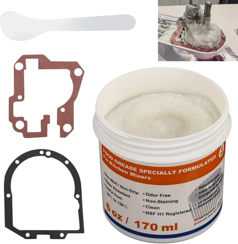 Vista 8 de Grasa de grado alimenticio de 6 onzas para batidoras de pie de cocina, hecha con juntas 4162324, 9709511, Wp4162324, para batidora de pie de cocina