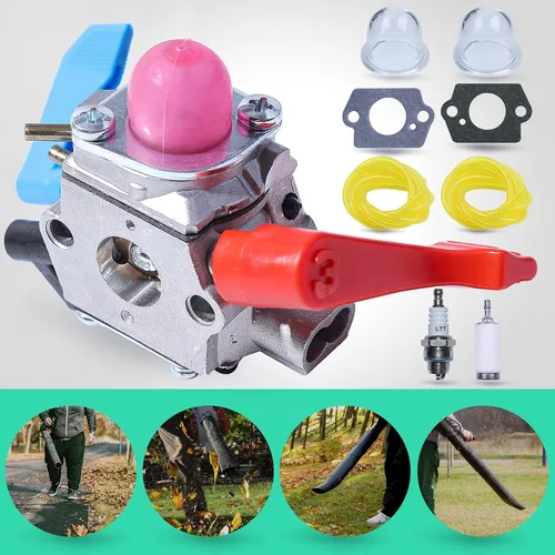 Vista 5 de Adefol BV1650LE Kit de repuesto para soplador de hojas con línea de filtro de combustible para carburador WT-606 WT-784 para C1Q-W11G para Poulan