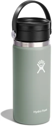 Vista 2 de Hydro Flask Flex Sip - Vaso de café de acero inoxidable aislado, antiderrames, a prueba de fugas, taza de café de viaje, 16 onzas, verde agave