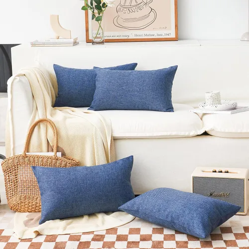 Vista 51 de Home Brilliant Funda de almohada de lino de 18 x 18 pulgadas, almohada decorativa para cama, sofá, sala de estar, 1 unidad, color gris ceniza