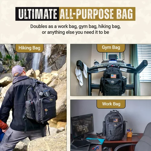 Vista 5 de HighSpeedDaddy - Mochila para pañales de bebé, grado militar, impermeable, bolsa de viaje compacta para bebé con alfombrilla para cambiar pañales