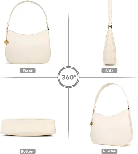 Vista 6 de PS PETITE SIMONE Bolso de hombro para mujer, monederos negros para mujer, bolso pequeño, bolso de hombro para mujer, bolso de hombro Alicia