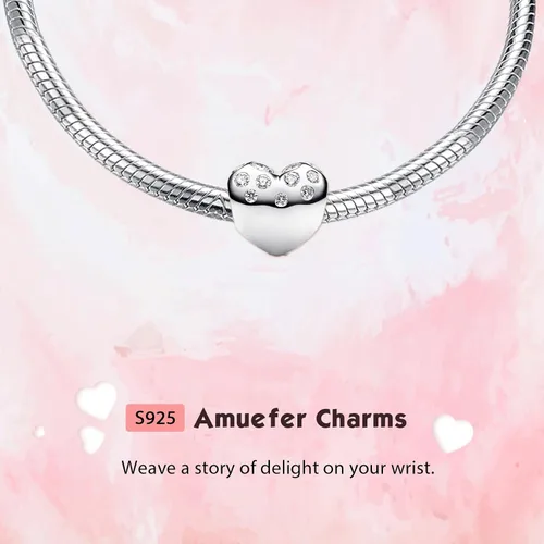 Vista 43 de Amufer S925 Charms for Women, compatible with Pandora Bracelets and Necklaces, Jewelry Gift