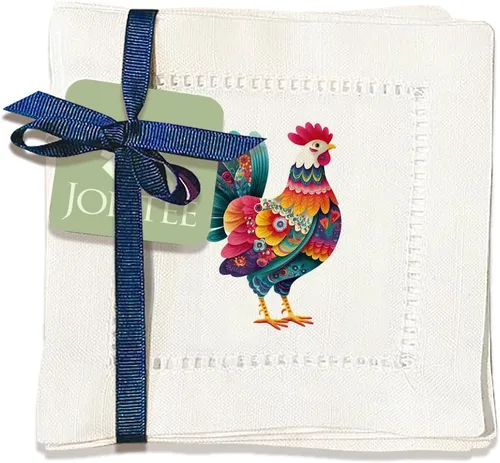 Vista 10 de Jolitee Servilletas decorativas de cóctel con punto vainica, 6 x 6 pulgadas, lavables, similares al lino, hechas a mano para el entretenimiento