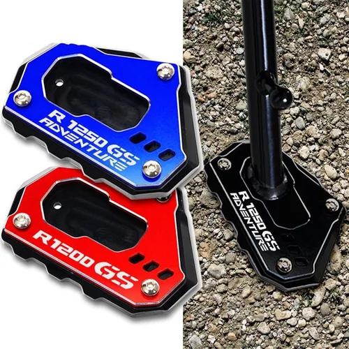 Vista 3 de Almohadilla de extensión para soporte lateral de motocicleta, placa para BMW R1200GS R1250GS R 1200 1250 GS ADV 2021 (color : R1250GSADV rojo)
