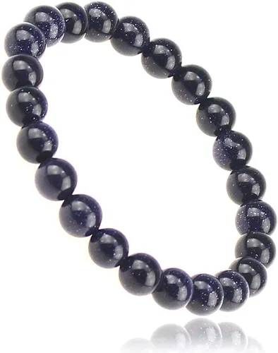 Vista 25 de Clearain Pulsera de Gemas Naturales 8 mm con Cuentas Redondas de Chakra, Cristal de Energía para Reiki, Curación Elástica y Elástica de 7 Pulgadas
