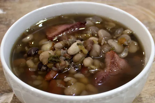 Vista 5 de Ragin Cajun - Sopa de diez frijoles sazonados con verduras y condimentos, 0.27 onzas de proteína, sin gluten, 16 onzas (paquete de 12)