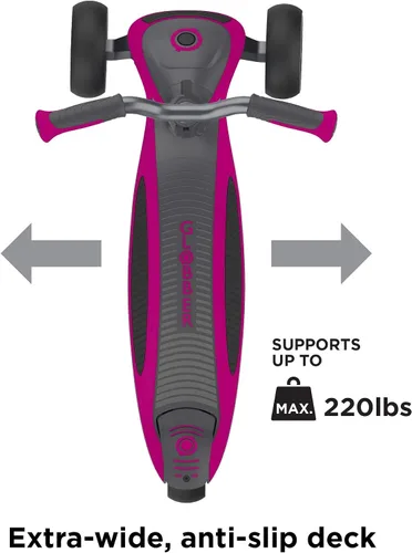 Vista 9 de Globber Ultimum Scooter Patineta de 3 ruedas para adultos y niños de 5 años Patineta plegable con cubierta segura y antideslizante y frenos