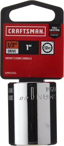 Vista 2 de CRAFTSMAN - Llave poco profunda, SAE, accionamiento de 1/2 pulgada, 1 pulgada, 12 puntas (CMMT47514)