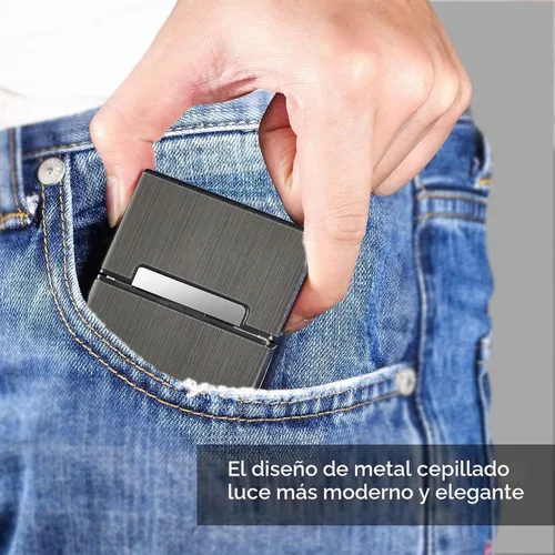 Vista 3 de Caja de cigarrillos Interruptor magnético de aluminio 20 Capacidad 3 Pack (gris+azul+negro, 3.346 in)