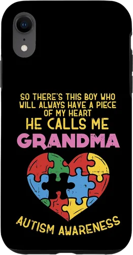 Vista 25 de Grandma Autism Awareness Austistic Boy Piece My Heart Case for iPhone 17