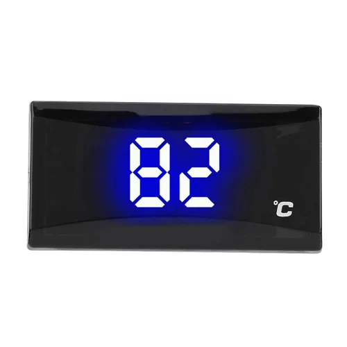 Vista 8 de Universal Motorcycle Thermometer Flashing Warning Meter 0-120 Degrees Celsius Gauge for Racing Scooter Riders
