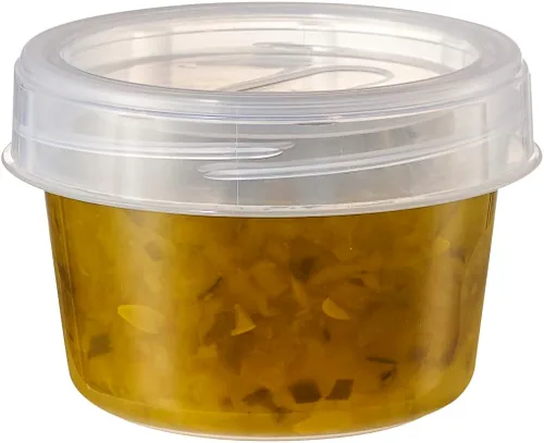 Vista 9 de PLASTICPRO Paquete de 6 recipientes de almacenamiento de alimentos con tapa giratoria con rosca transparente, recipientes reutilizables