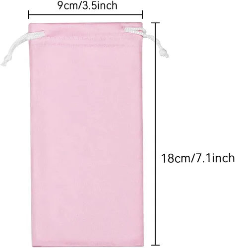 Vista 2 de Bolsa de microfibra para lentes de sol, 6 piezas, bolsa de almacenamiento para teléfono celular, 7.1 "x 3.5